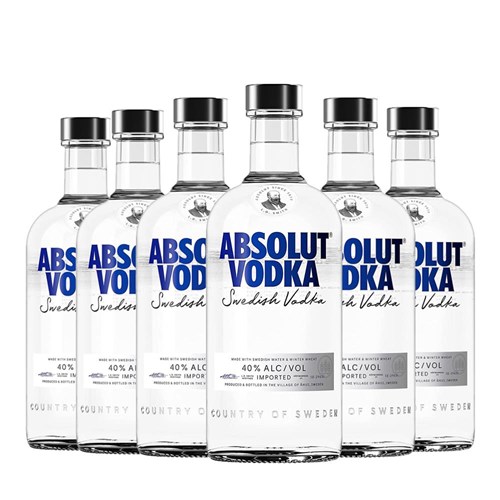 Case of 6 Absolut Blue Vodka 70cl (6x70cl)